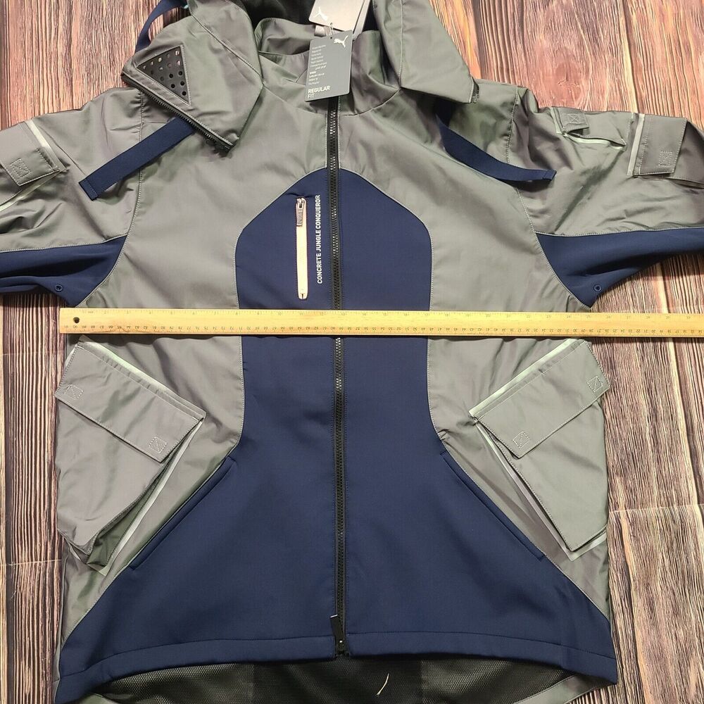 Puma Jacket Mens XL Conqr Full-Zip Raincell Outdoor Outerwear Silver 520513-06 - Picture 16 of 16